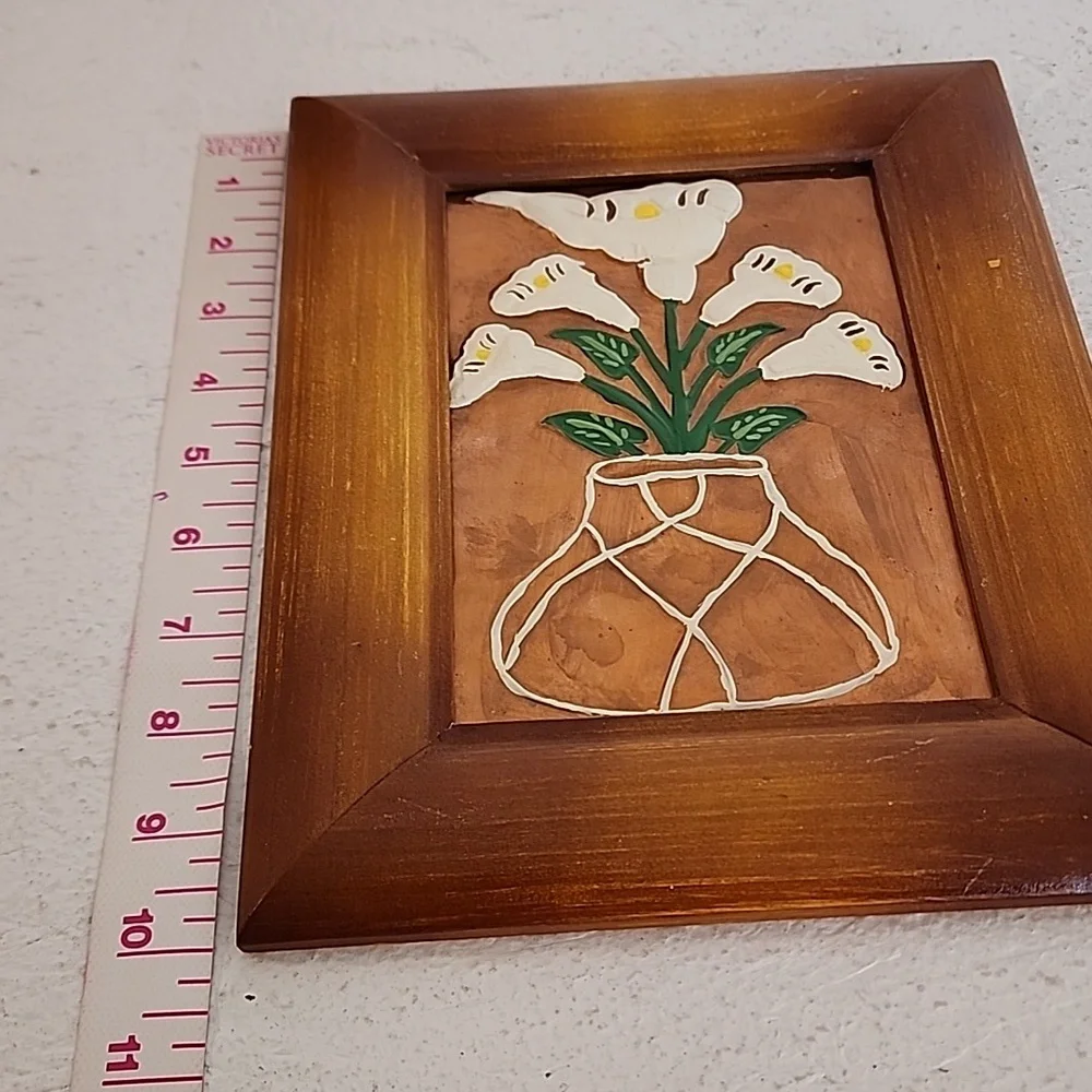 Vintage Copper Art Floral  Wall Art Set - Picture 7 of 7
